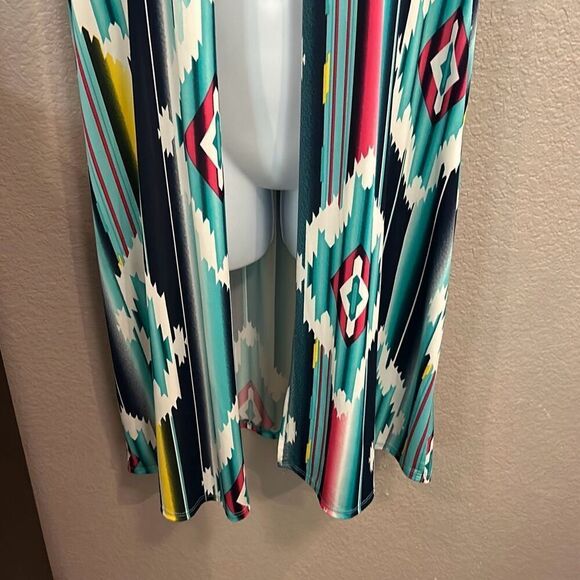 #212 R.Rouge Aztec printed sleeveless cover-up/guardian size XL - Picture 3 of 11